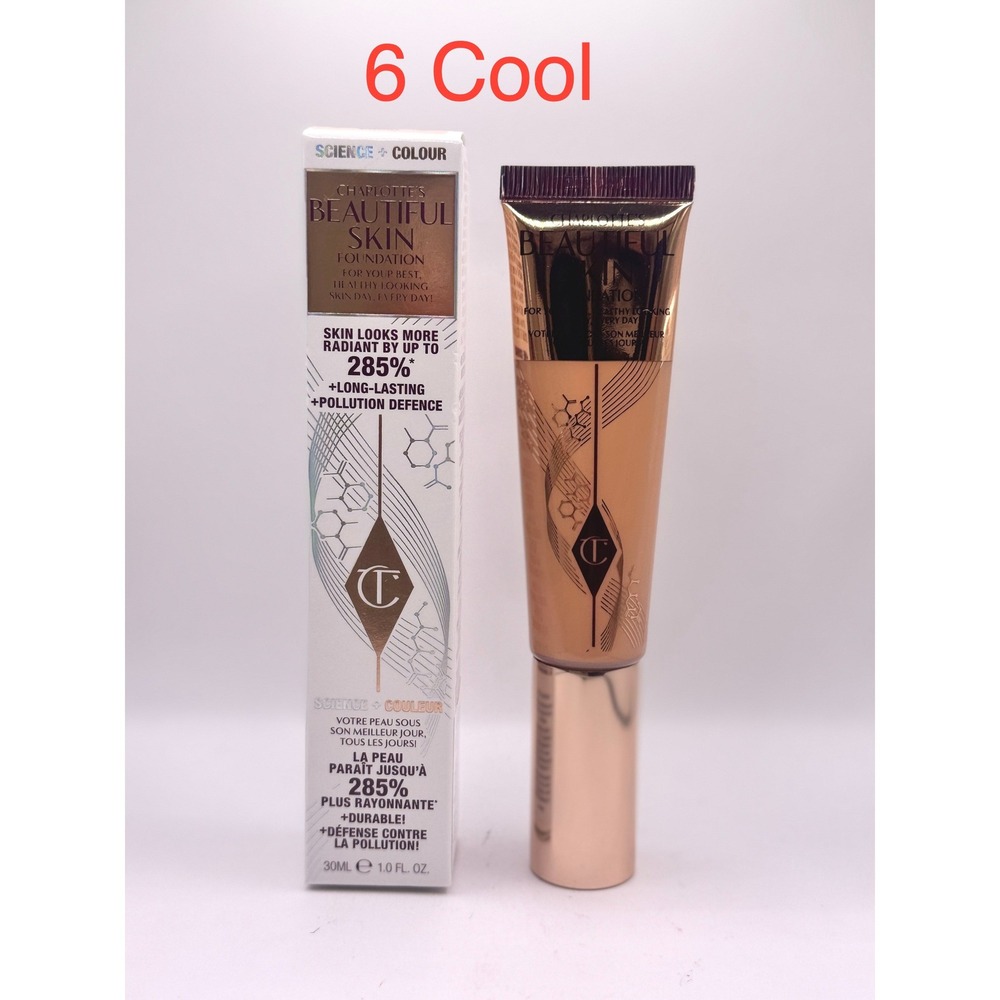 Charlotte Tilbury Beautiful Skin Foundation Shade 6 Cool NIB